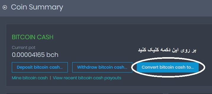 تبدیل ارز های دیجیتال به یکدیگر در coinpot